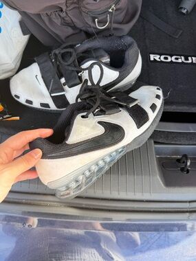 Nike Kids Black and White Air-Cushioned Sneakers